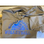 Gray Dri-Fit Pullover Hooded Sweatshirt Volleyball Logo